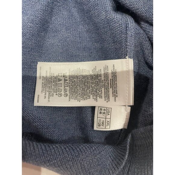 Brooks Brothers Sweater Men XXL blue extra fine Merino Wool Pullover Crewneck - Picture 7 of 10